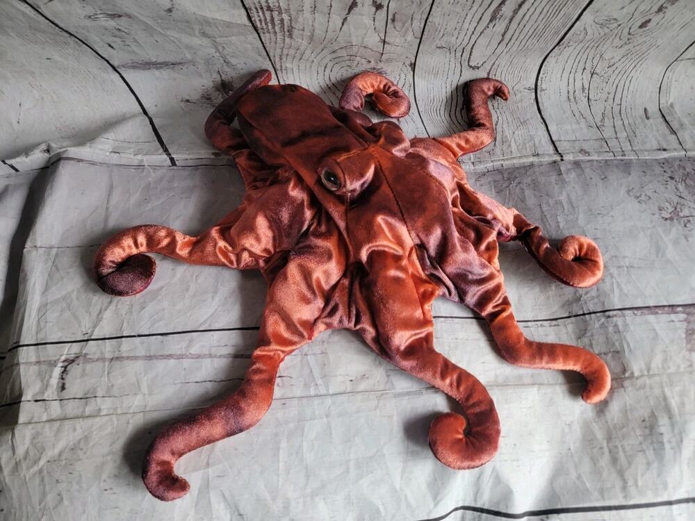 Folkmanis Full Body Red Octopus Kraken Plush Hand Puppet 18in
